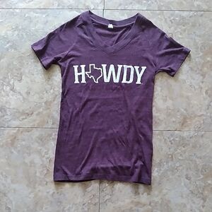 Texas A&M V-neck Short Sleeve tshirt, size Small